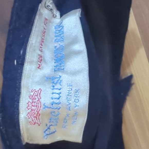 Navy Blue Fur Vntg Hat Famous Barr - Picture 5 of 6